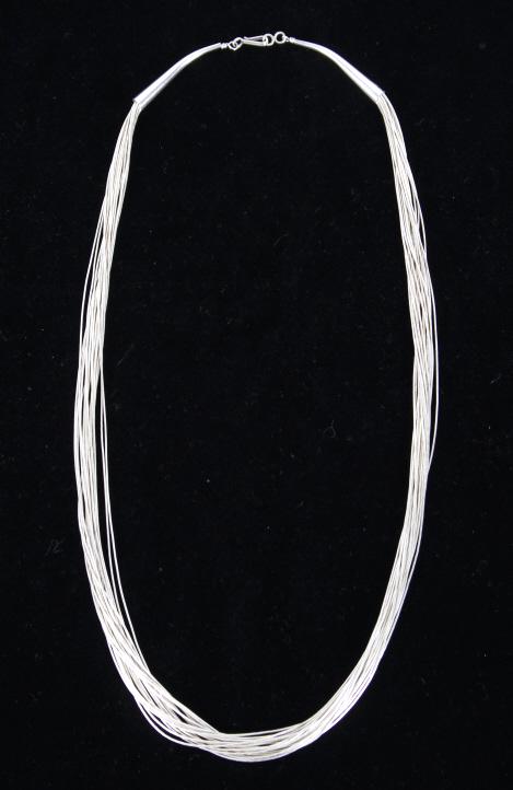 Navajo Liquid Sterling Silver Necklace c. 1960-70s (1 of 10)