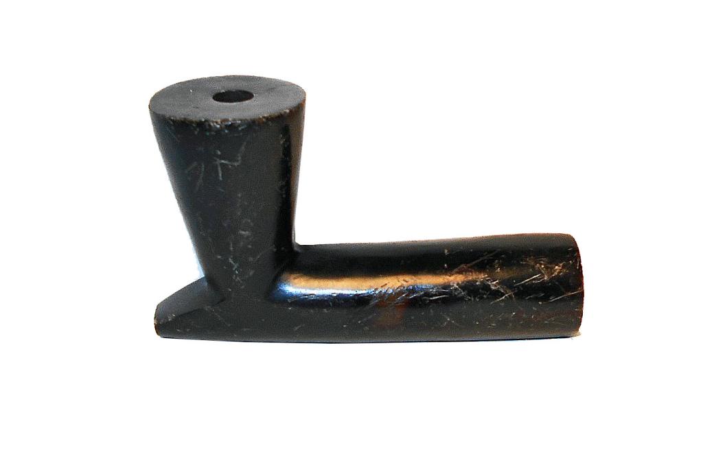 Circa 1880 Chippewa Steatite Black Stone Pipe Bowl (1 of 9)