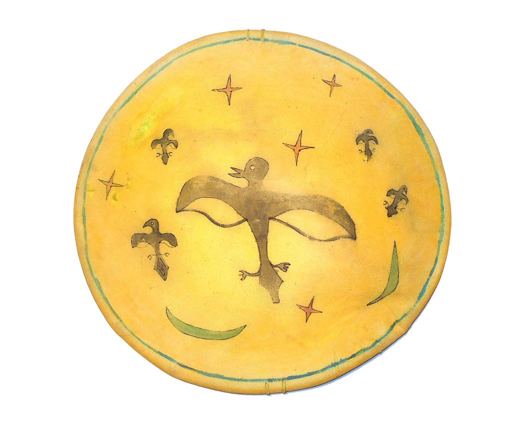 Circa 1890 Rare Kiowa Ghost Dance Painted Shield (1 of 18)