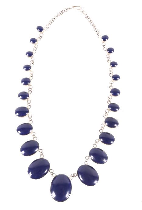 Navajo Sterling Silver Lapis Lazuli Necklace (1 of 12)