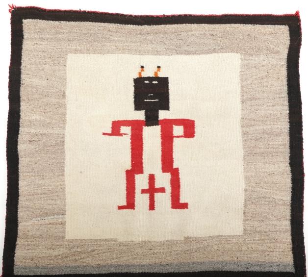 C. 1940 Navajo Yei Be Chei Figural Polychrome Rug (1 of 14)