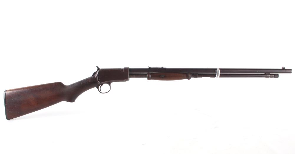 Winchester Model 1906 Pump Action .22 Short Rifle: This lot features a Winchester Model 1906 rare “Expert” variant .22 Short, Long and Long rifle caliber pump action “Boys’ Rifle.” The Model ‘06 was a scaled down ve