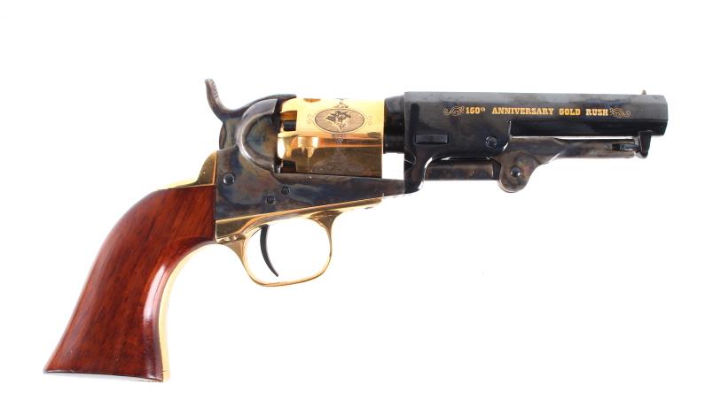 Colt Black Powder Signature Series 1849 Revolver: Included in this lot is a Black Powder Signature Series Colt Model 1849 Pocket Revolver with 4” octagon barrel chambered in .32 caliber and calibrating the 150th Anniversary of the Gold Rush. A 