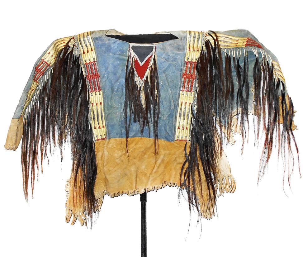RARE Cheyenne Quilled & Beaded War Shirt Ca. 1875 (1 of 19)
