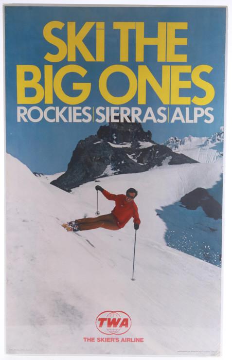 Ski The Big Ones TWA The Skier's Airlines Poster (1 of 11)