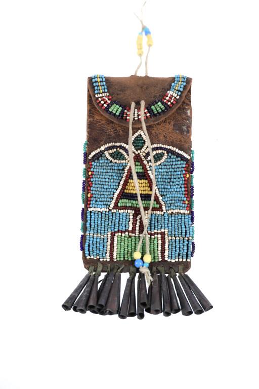 C. 1880's Central Plains Beaded Strike-A-Lite Bag (1 of 8)