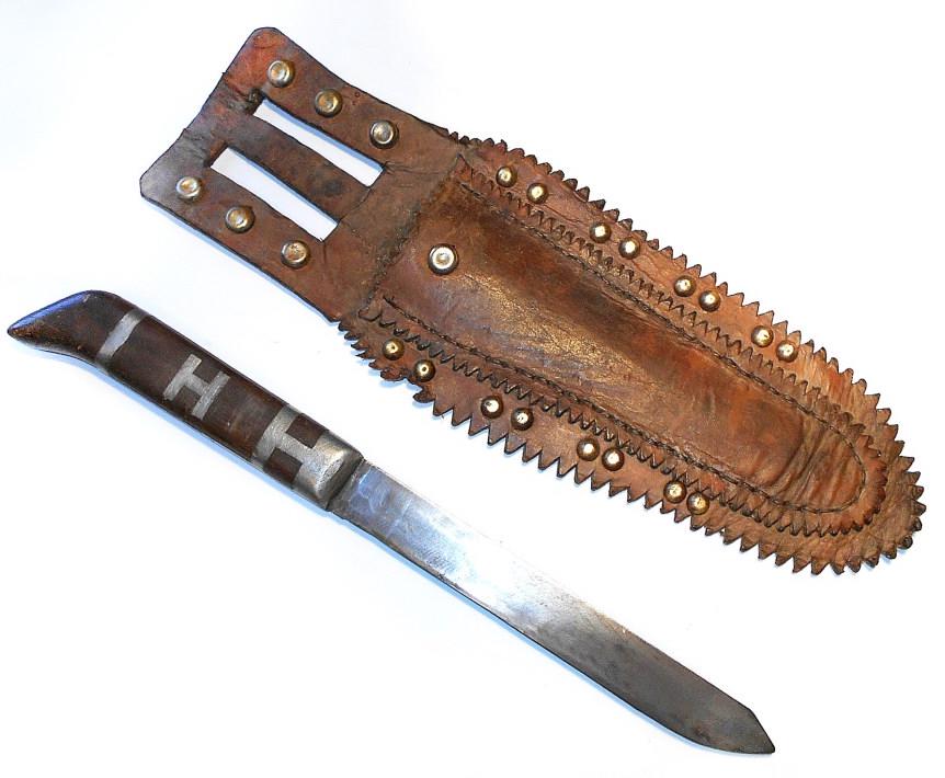 19th Century American Indian Tacked Sheath & Knife (1 of 7)