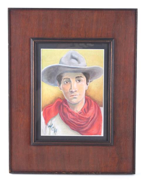 Original Framed Cowboy Chalk Art circa 1900 (1 of 11)