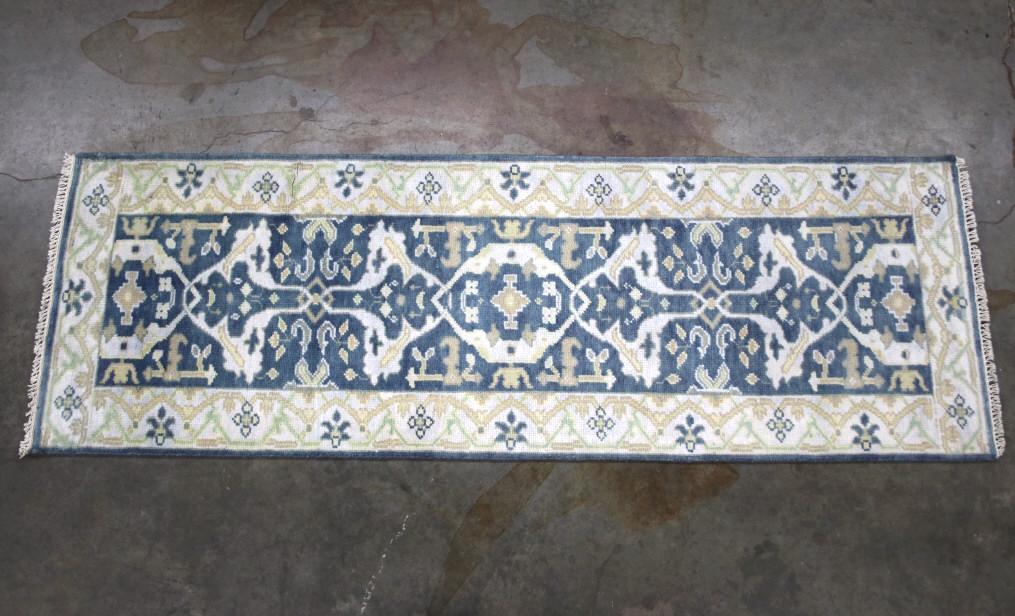 Oushak Persian Hand Knotted Wool Runner Rug 1930's (1 of 13)