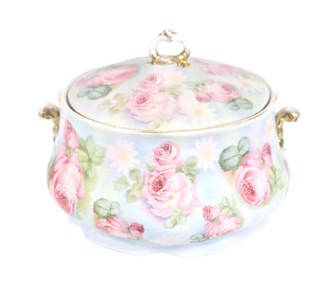 Royal Bayreuth Cracker Jar Rose Tapestry c.1902-27 (1 of 12)