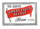 C. 1940-1955 Great Falls Select Painted Glass Sign