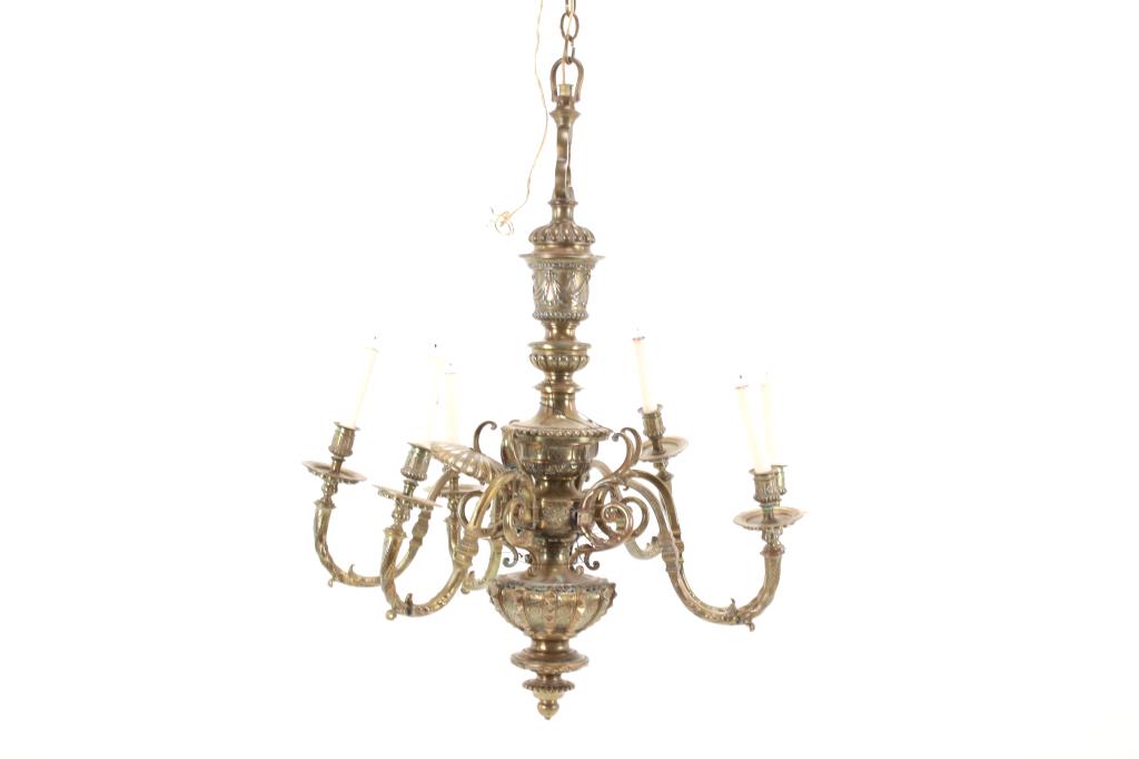 C. 1800- Russian Louis XVI Brass Chandelier (1 of 13)