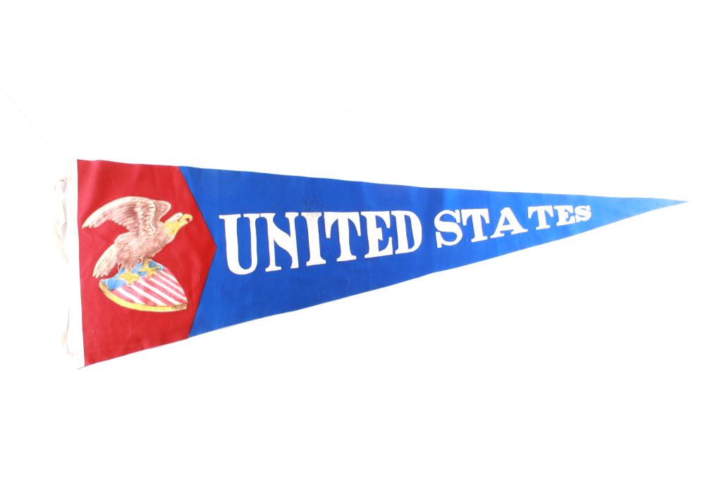 Eagle & Shield United States Felt Pennant Flag (1 of 10)