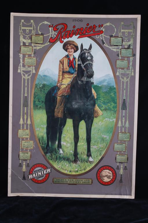 Antique 1906 Rainier Brewing Co Advertisement Sign (1 of 13)