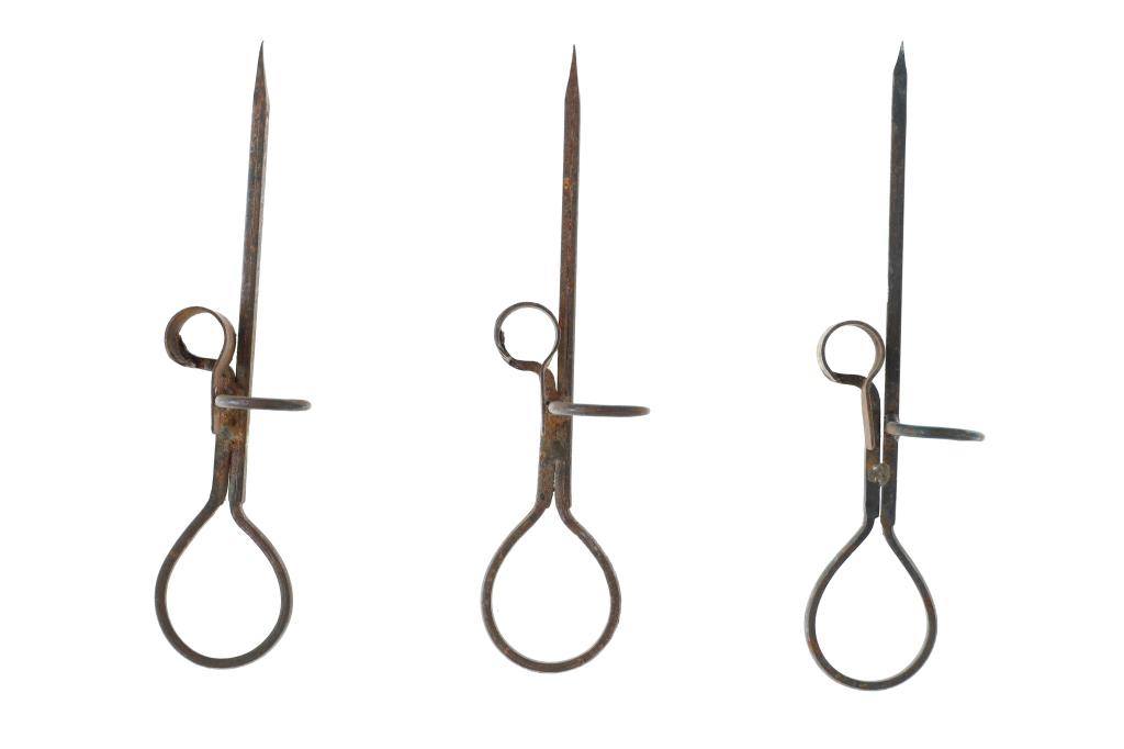 Antique Best & Belcher Miner Candlestick Holders (1 of 4)