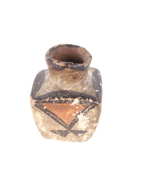 19th Century Laguna Polychrome Pottery Ink Well (1 of 9)