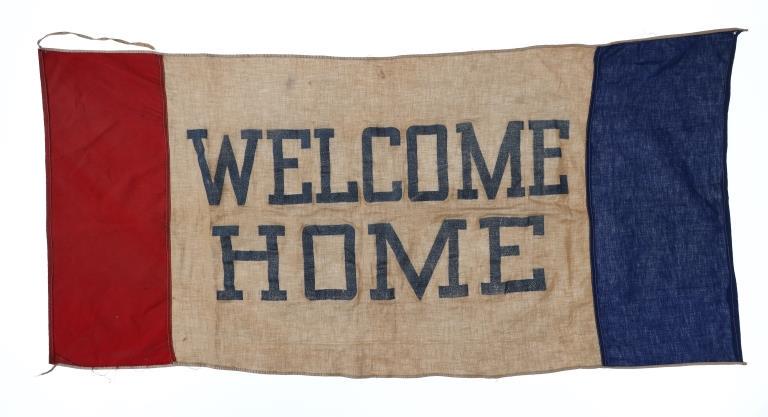 C. 1939 United States "Welcome Home" Cloth Flag (1 of 11)