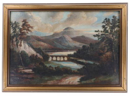 Alexander Robertson (1772-1841) Oil Painting: For your consideration is an original, framed oil painting done by Alexander Robertson (1772-1841) in 1790. Alexander Robertson, a Scottish miniaturist and landscape painter who also taught painting,