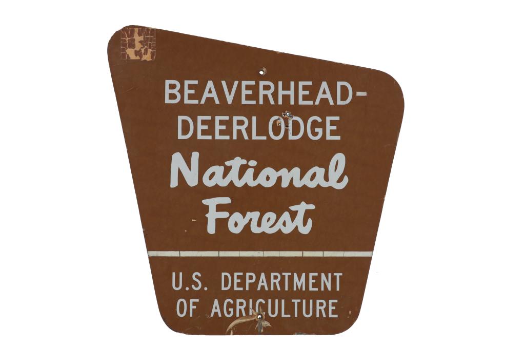 1950-60s Beaverhead-Deerlodge Nat'l Forest Sign (1 of 9)