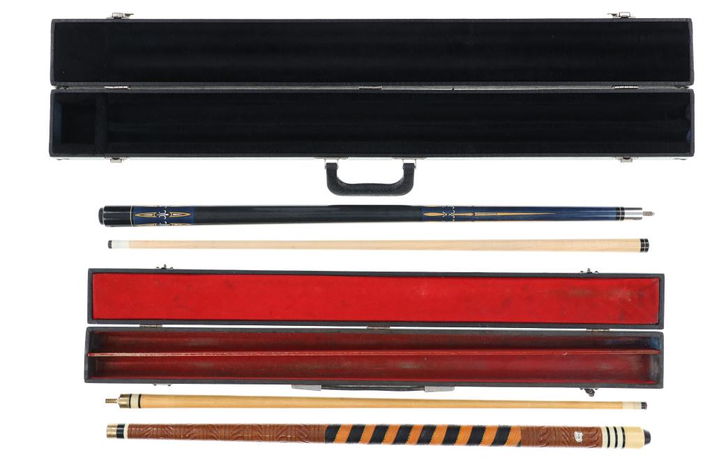 Feryoda Pairs of Custom Pool Cues & Cases (1 of 8)