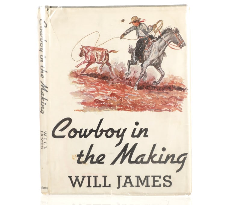 1945 "Cowboy In The Making" by Will James: For your consideration is this 1945 edition of "Cowboy in the Making" by Will James, published by Charles Scribner's Sons and copy-righted by the publishers in 1937. The book details the life and adve