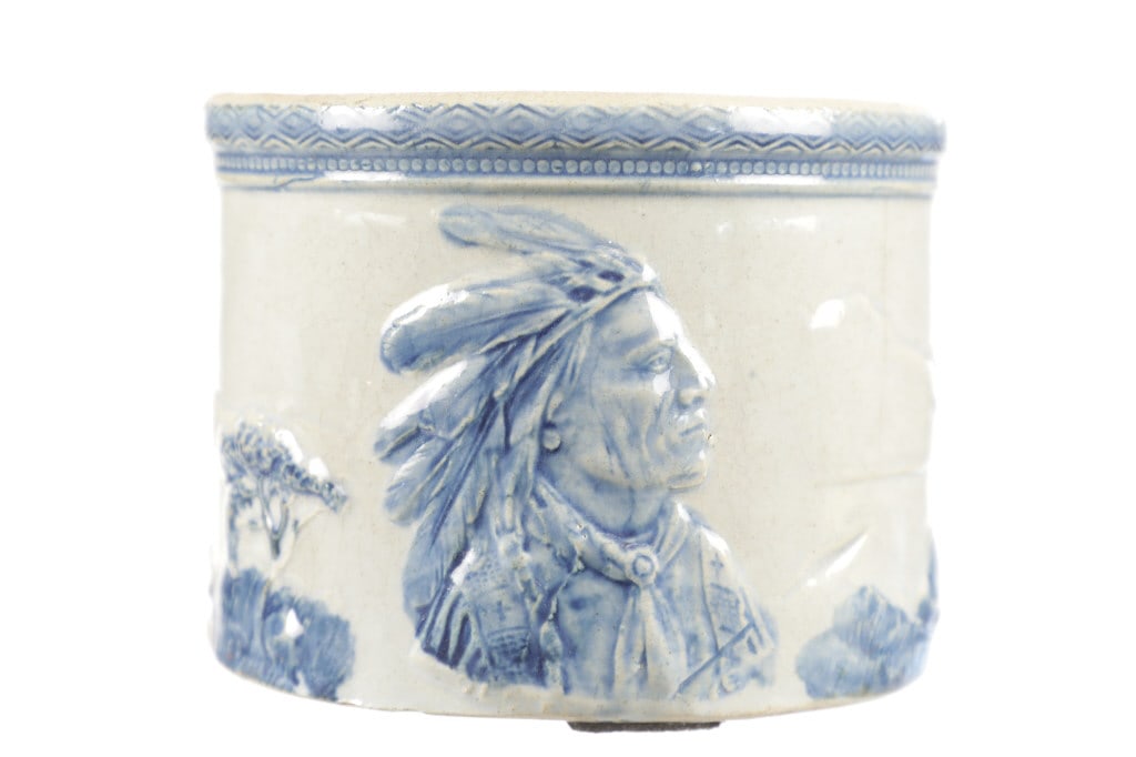 American "Old Sleepy Eye" Butter Crock 1890-1920 (1 of 15)