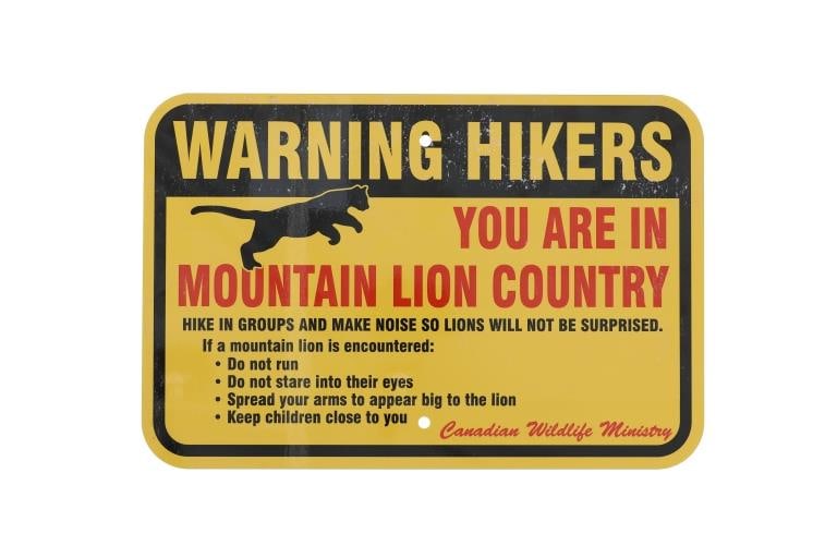 Mountain Lion Warning Sign from Canada (1 of 11)