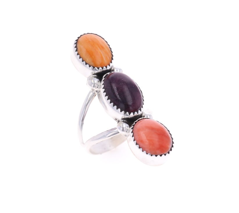 Navajo Bernadine Begay Tsosie Spiny Oyster Ring (1 of 10)