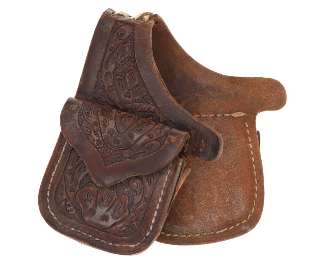 Salesman Sample Tooled Leather Saddle Bag 1930-50s (1 of 15)