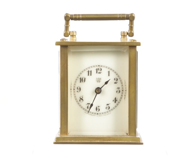 Waterbury Clock Co Mini Brass Carriage Clock 1890s (1 of 13)