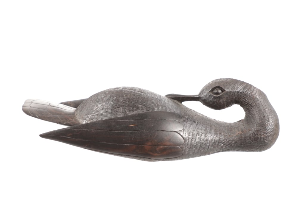 Chinese Huanghuali Wood Carved Duck c. 1900s (1 of 18)