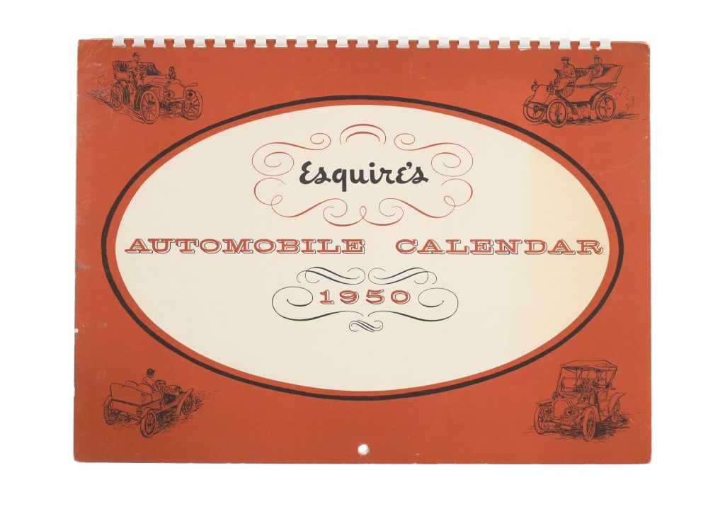 Esquires Auto Calendar Peter Helck Artwork c. 1950 (1 of 12)