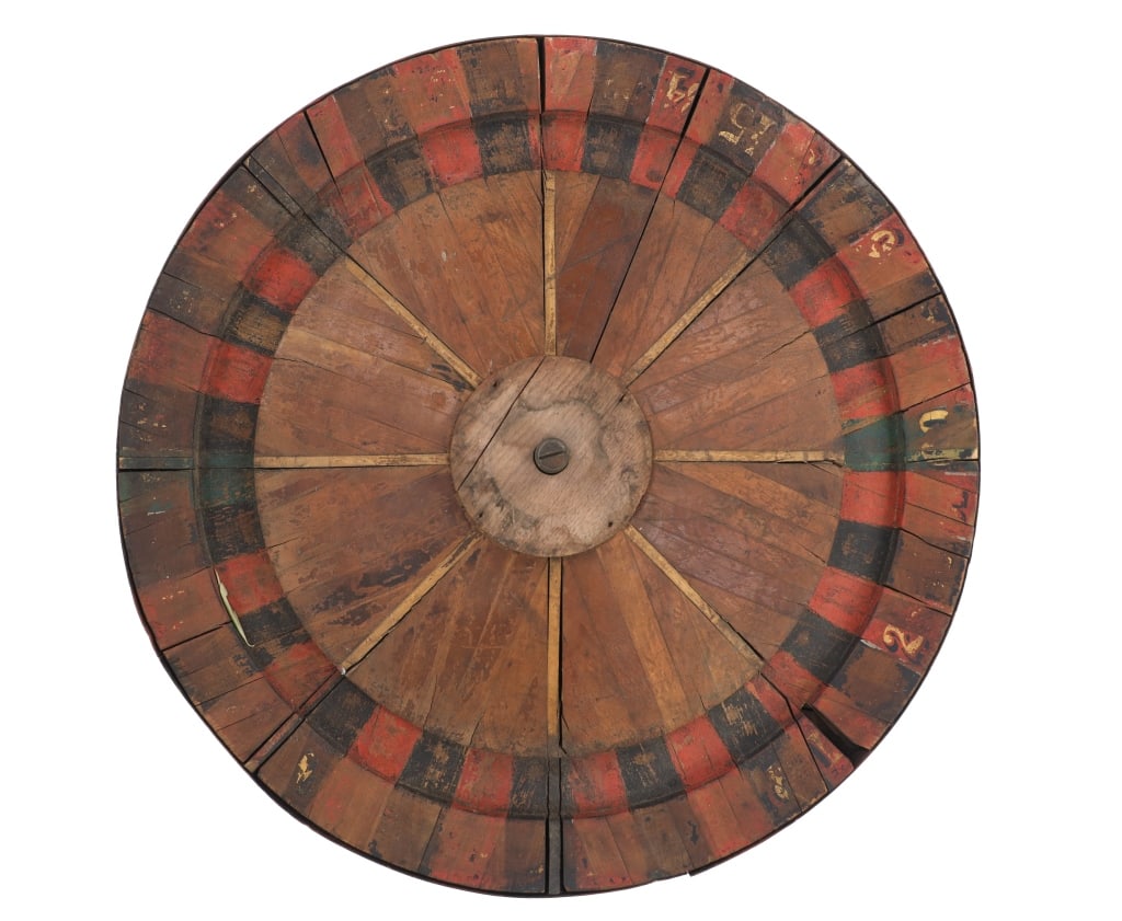 19th C. Butte, Montana Gambling Roulette Wheel (1 of 10)