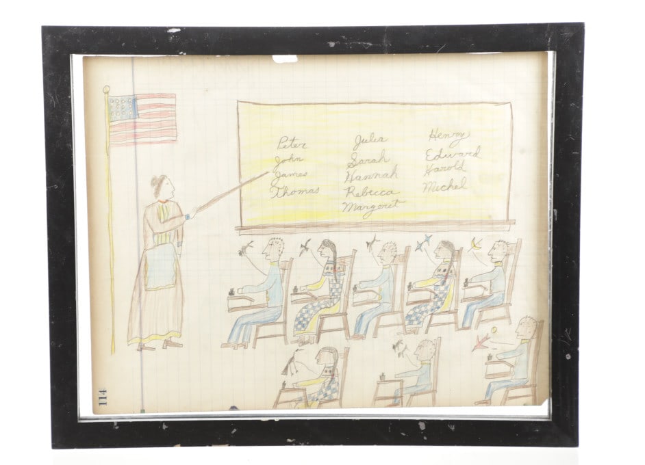 Ca. 1890-1940 Northern Sioux Ledger Drawings (2) (1 of 16)