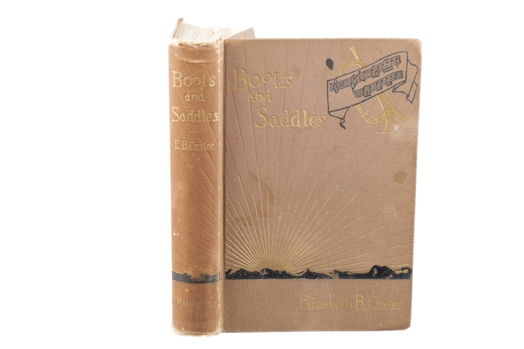 "Boots and Saddles" 1st Ed. Elizabeth Custer: For your consideration is this Scarce First Edition of "Boots and Saddles" by Elizabeth Custer, 1885. Harper & Brothers, New York publisher. "Boots and Saddles or Life in Dakota with General Custer" W