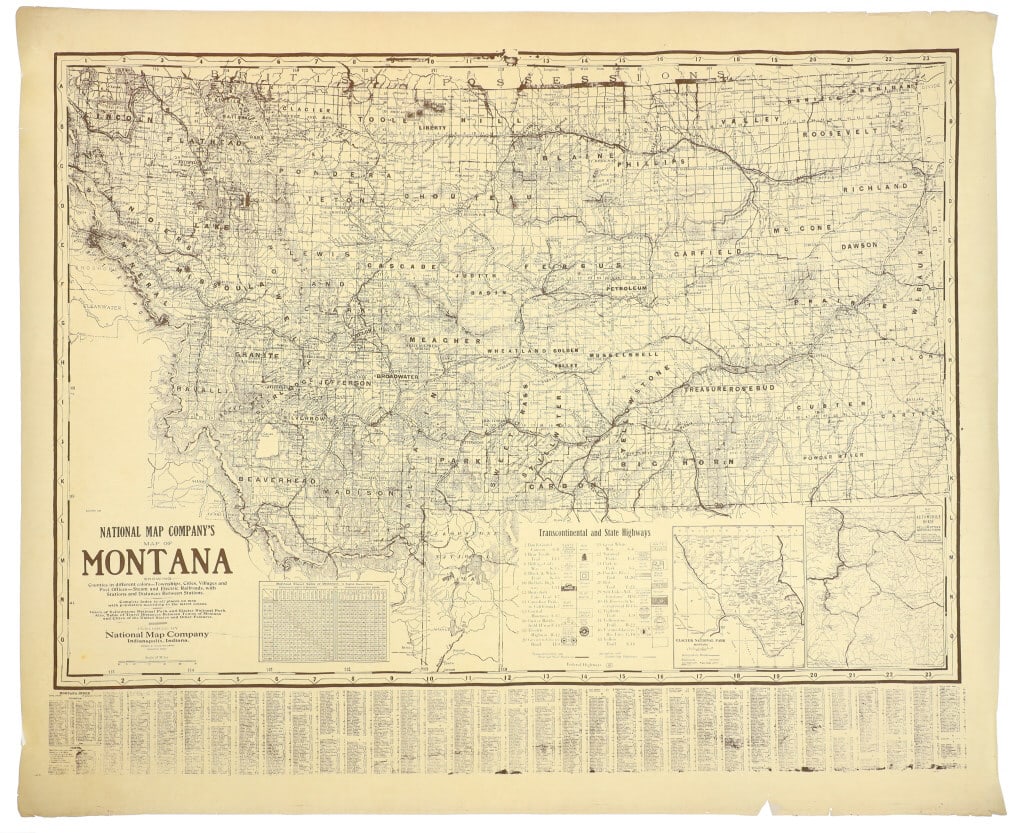 National Map Co. Map of MT Ed. 1264 circa 1940-50s (1 of 8)