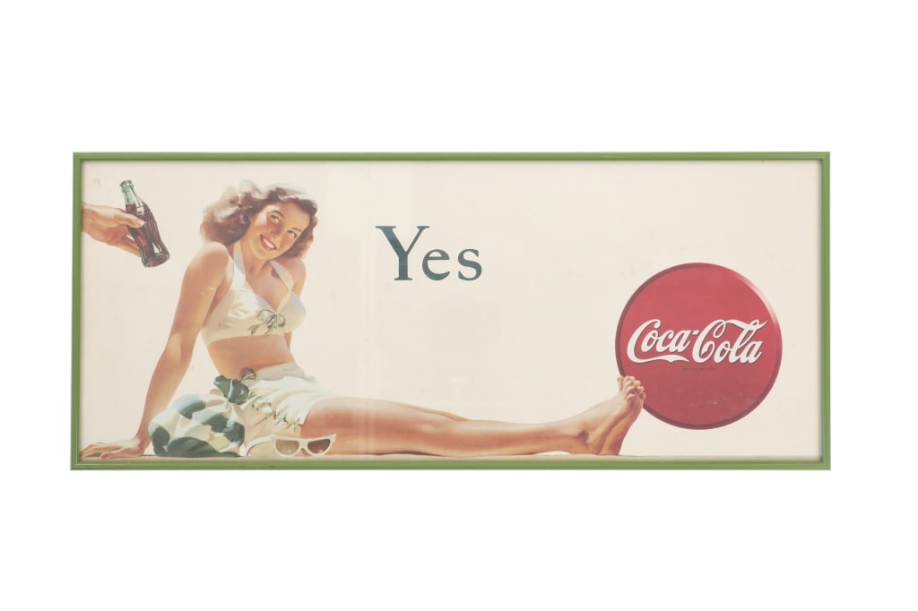 Rare Coca-Cola "Yes Girl" Advertisement c. 1946 (1 of 7)