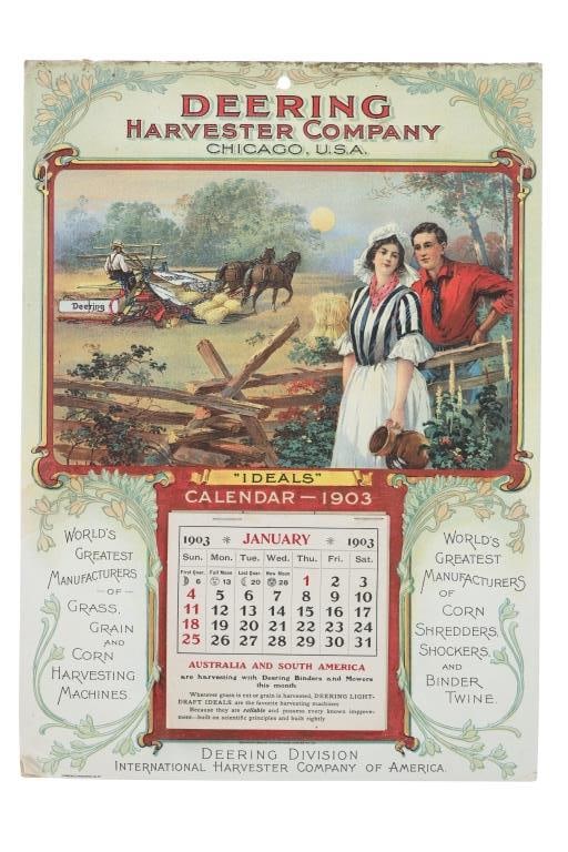 Deering Harvester Company Wall Calendar 1903 (1 of 9)