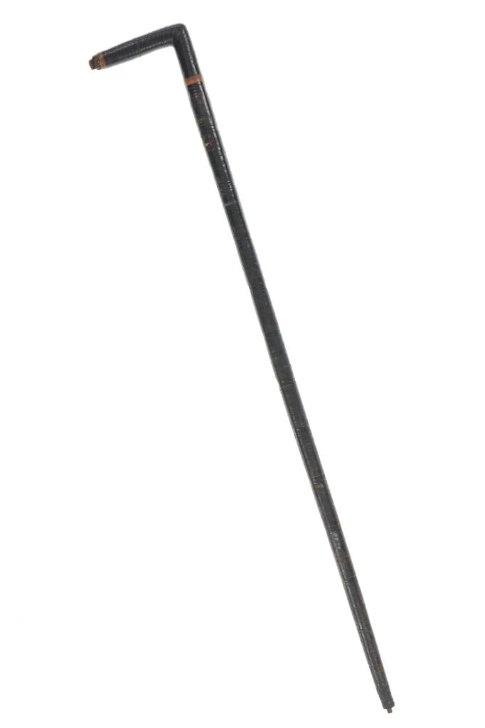 Antique Civil War Stacked Leather Plantation Cane (1 of 8)