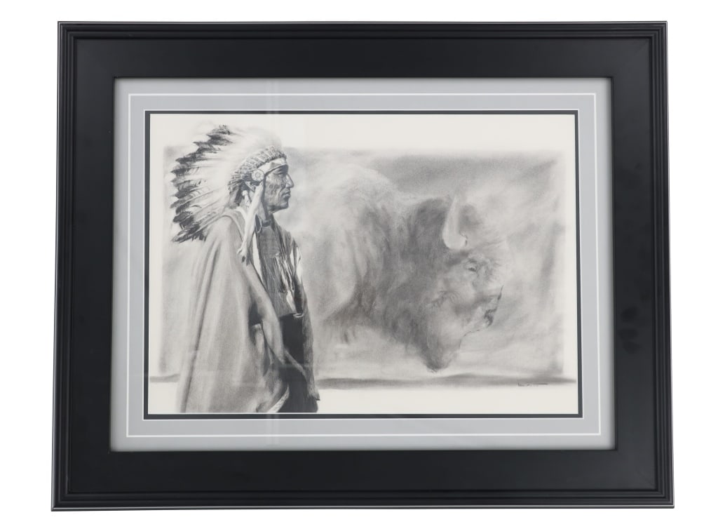 Original Doug Levitt b.1964 Chief's Charcoal (1 of 11)