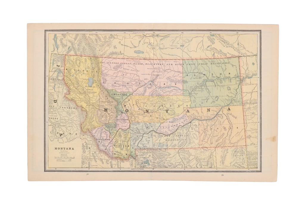 1880's Montana, Idaho & Wyoming Territory Maps (1 of 13)