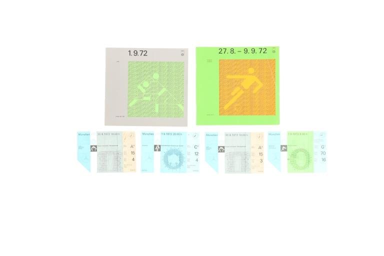 1972 Munich, Germany Olympic Games Memorabilia: Featured in this lot is this 1972 Munich, Germany Olympic Games memorabilia. There are four tickets and two booklets in this collection the ticket events include running, wrestling, and basketball and