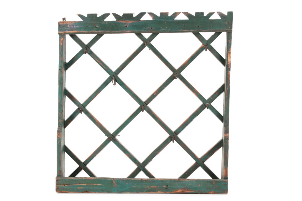 Rustic Cabin Wooden Lattice Hat Rack c. 1950-60's (1 of 8)