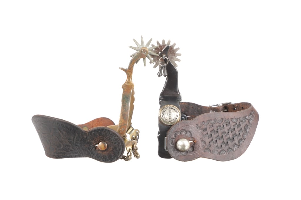 North & Judd and Kerry Kelley Spurs: Featured in this lot are North & Judd and Kerry Kelley Spurs. Since 1863, North & Judd became prominent in the manufacture of saddlery and harness hardware including bits and spurs. This business led 