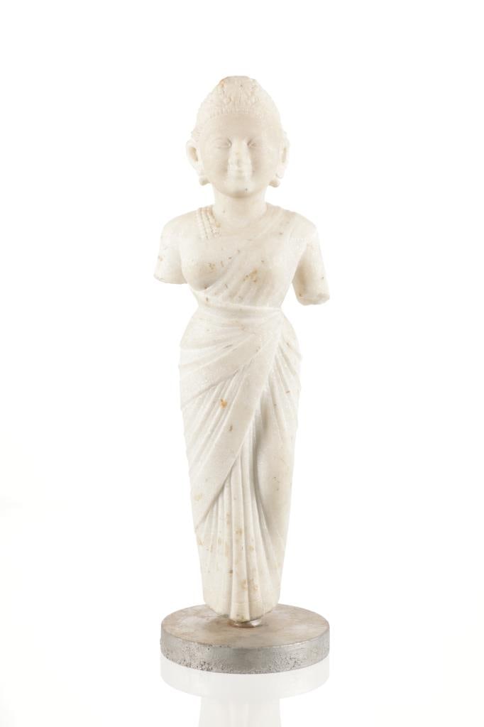 18th to 19th C. Guan Yin White Quartz Statue (1 of 19)