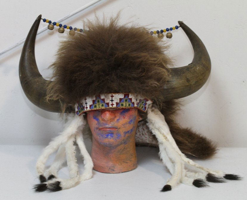 buffalo hat with horns