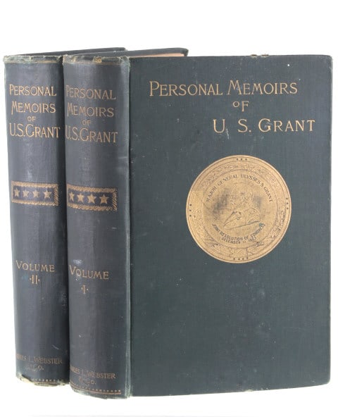 1885 1st Ed. Personal Memoirs of U.S. Grant: Presented is the First Edition of the "Personal Memoirs of U.S. Grant", In Two Volumes, 1885, New York: Charles L. Webster & Company, Publishers. The memoirs of the great general and 18th U.S. Preside