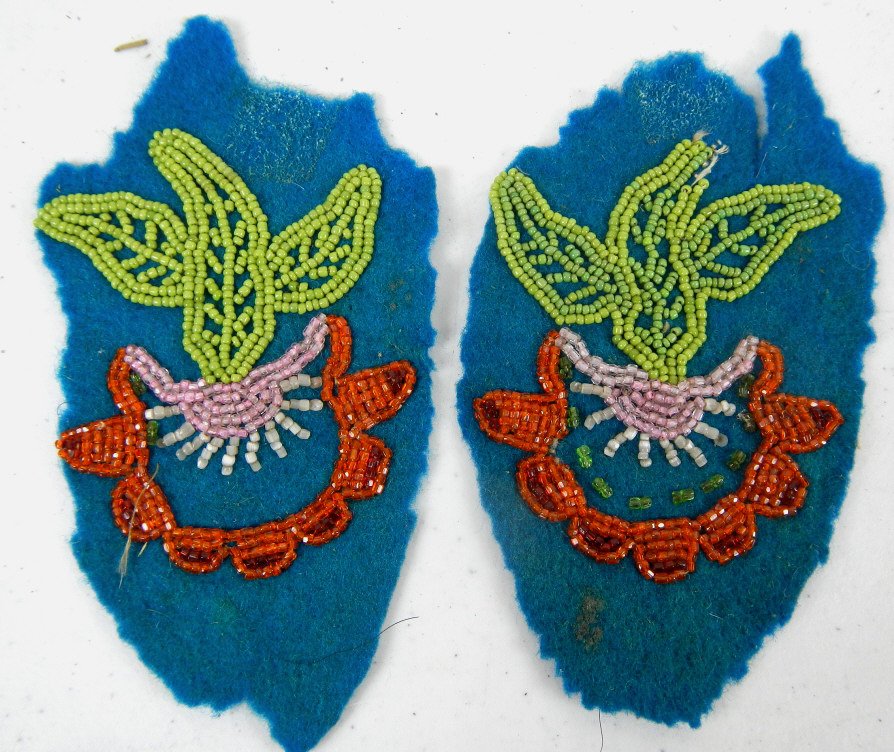 Native American Beadwork Patches: This is hand done beadwork.