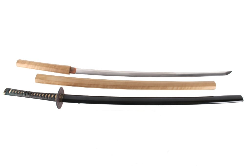 Ca. 1450- Japanese Samurai Katana Koto w/ Papers: This is an original Koto to early Shinto period, circa 1450-1600, Japanese Shinogi-Zukuri Katana with Koshirae setup and period Tsuba, often referred to as ?Samurai Sword?, with original paperwork. Th