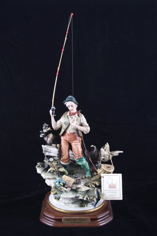 Capodimonte "Il Pescatore" L. Cazzola, Ltd. Ed.: For your construction is an Original L. Cazzola Capodimonte Porcellane Principe "Il Pescatore, Limited Edition 239/1500, circa 1980s-1990s, made in Italy. In his late teens and early 20?s, Luciano?s t